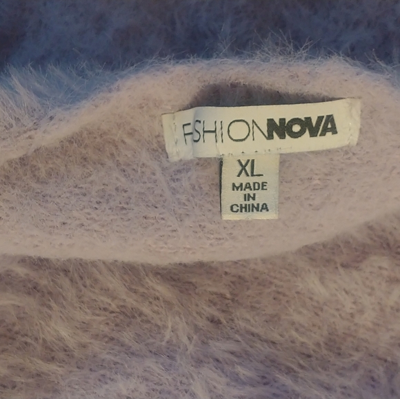 Fashion Nova Lavender V-Neck Sweater - Picture 5 of 6